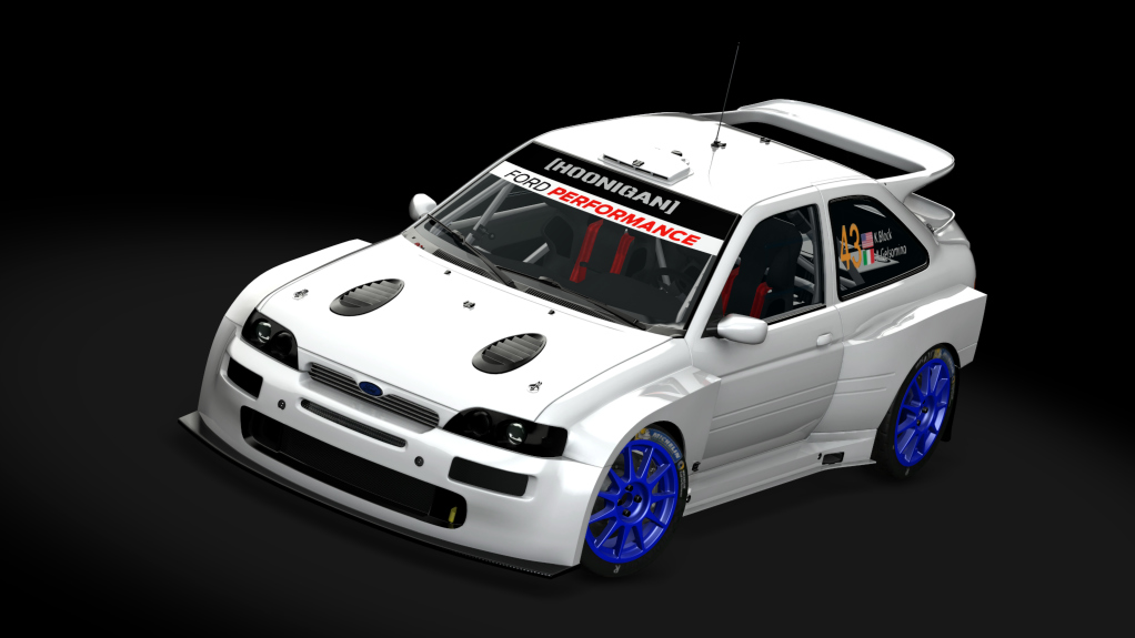 Ford Escort RS Cosworth Ken Block, skin 01_white_b