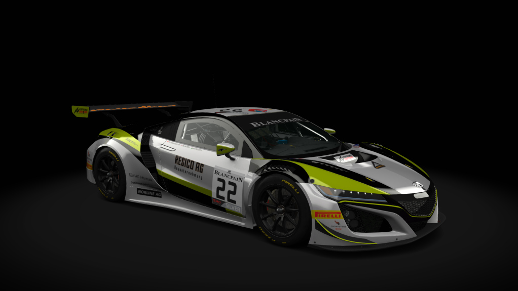Honda NSX GT3 Evo Endurance, skin Blancpain_2019_RJN_22_Paul_Ricard_24h