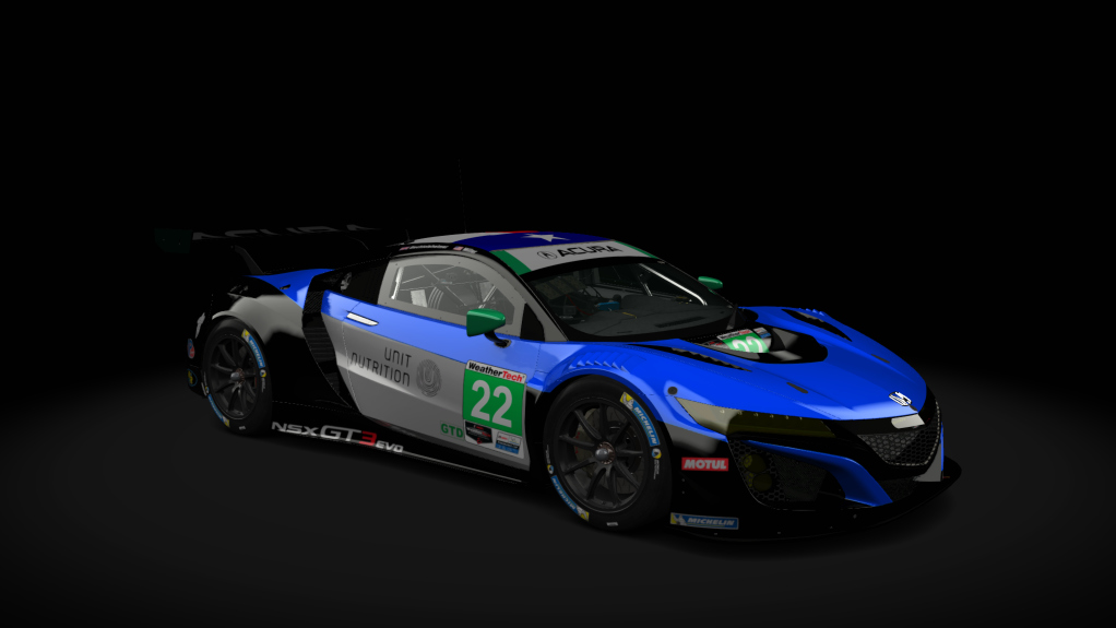 Honda NSX GT3 Evo Endurance, skin gradientracing_imsa