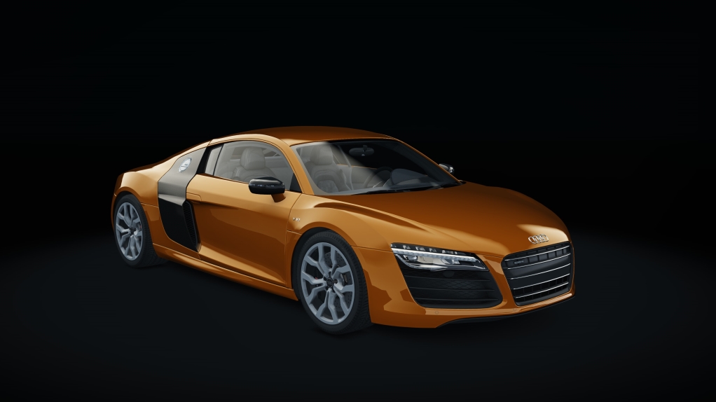Audi R8 V10 Plus ECU, skin Samoa_Orange_Metallic