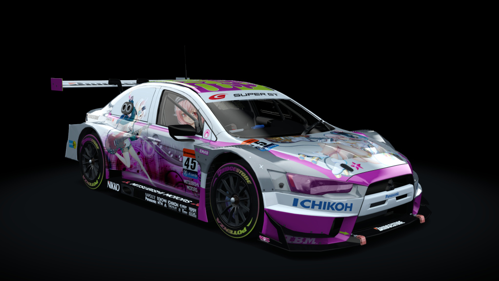 Mitsubishi Lancer EVO GT500, skin super_sonico