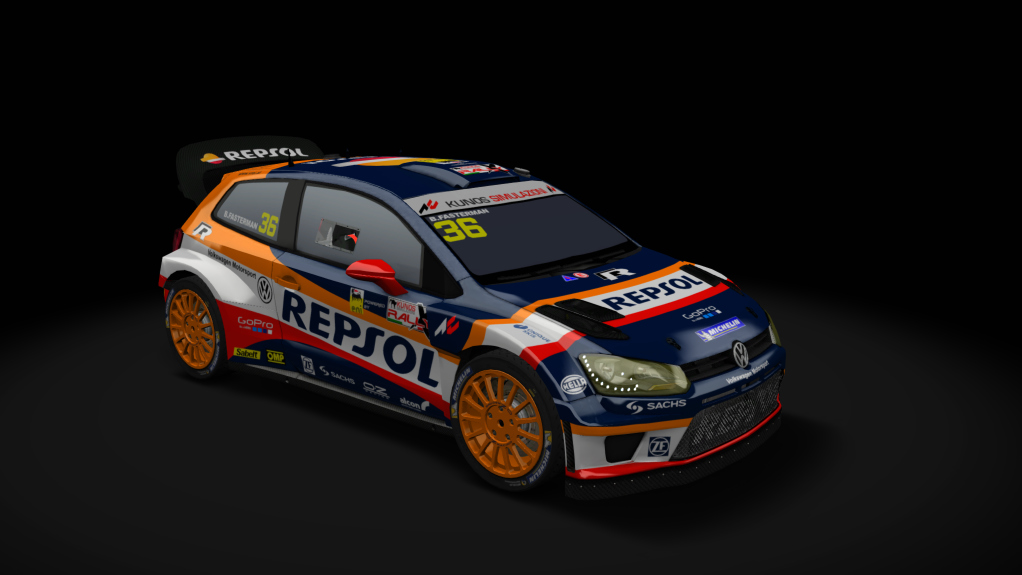 RL Volkswagen Polo WRC 2015, skin KRX_Repsol_36